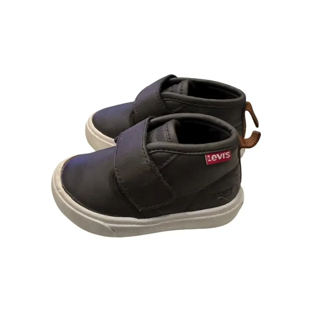 Levi’s Toddler Brown Hook & Loop High Top Sneakers US 5 EU 20